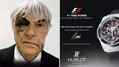 hublot ecclestone|Bernie Ecclestone mugging image in advert .